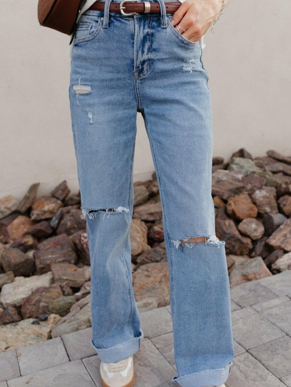 Mica Denim super high wide leg jeans 25 NWT - Picture 5 of 9